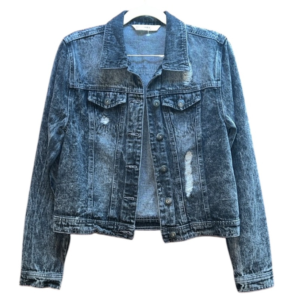 Highway Jean Jacket Distressed Mineral Washed Size Sm / NWT / Cropped